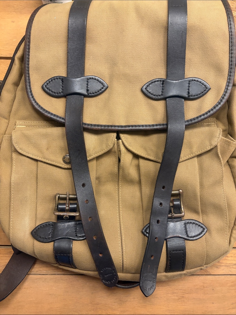 Filson Rugged Twill Rucksack Backpack Tan - Picture 7 of 17